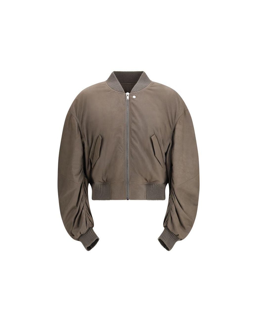 Rick Owens Brown Gray Lamb Ovis Aries Bomber for men
