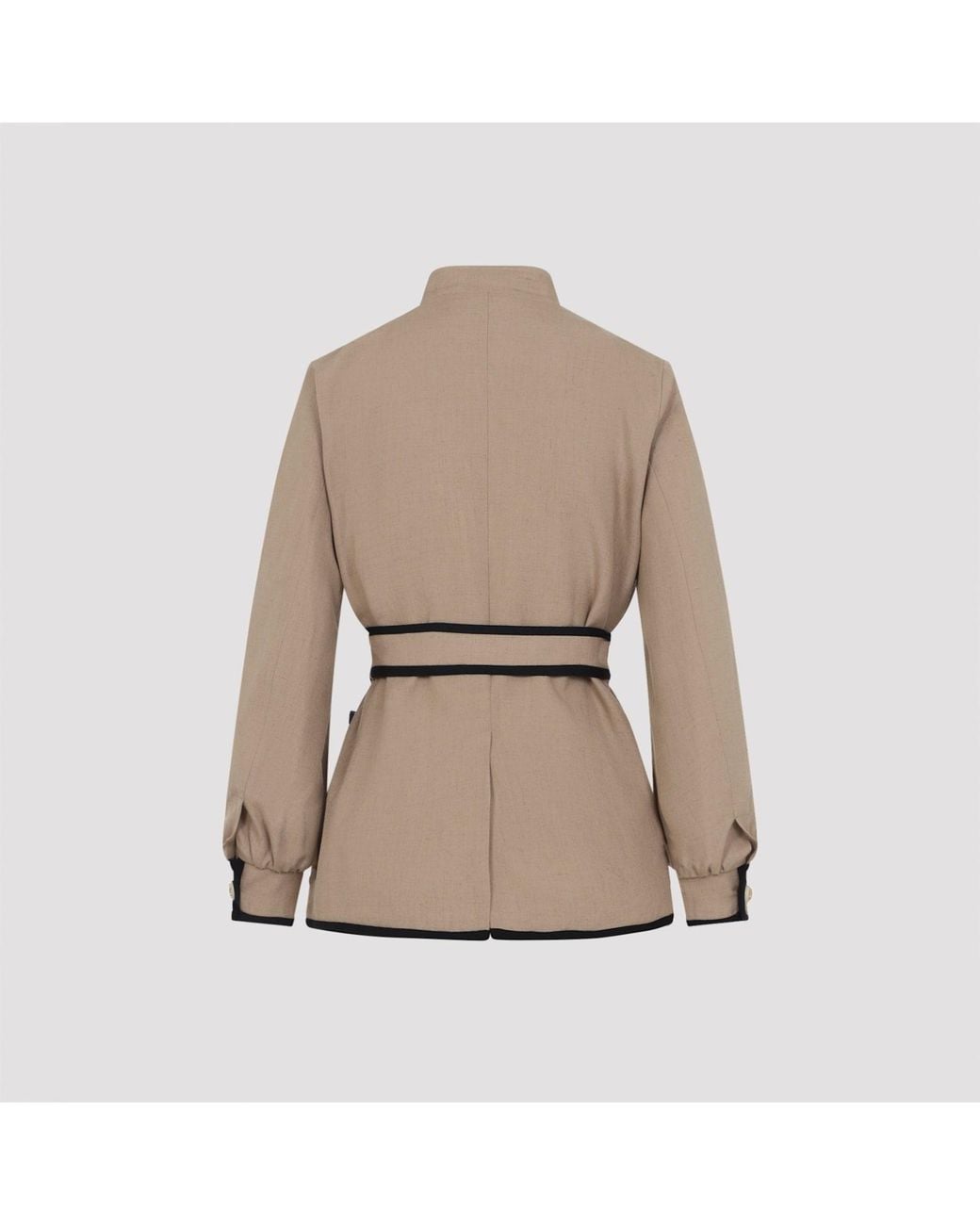 Valentino Natural Caban Embroidered Logo Vg Jacket