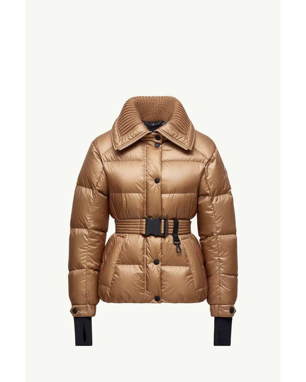 Moncler Brown Moncler Quilted Nylon Down Jacket