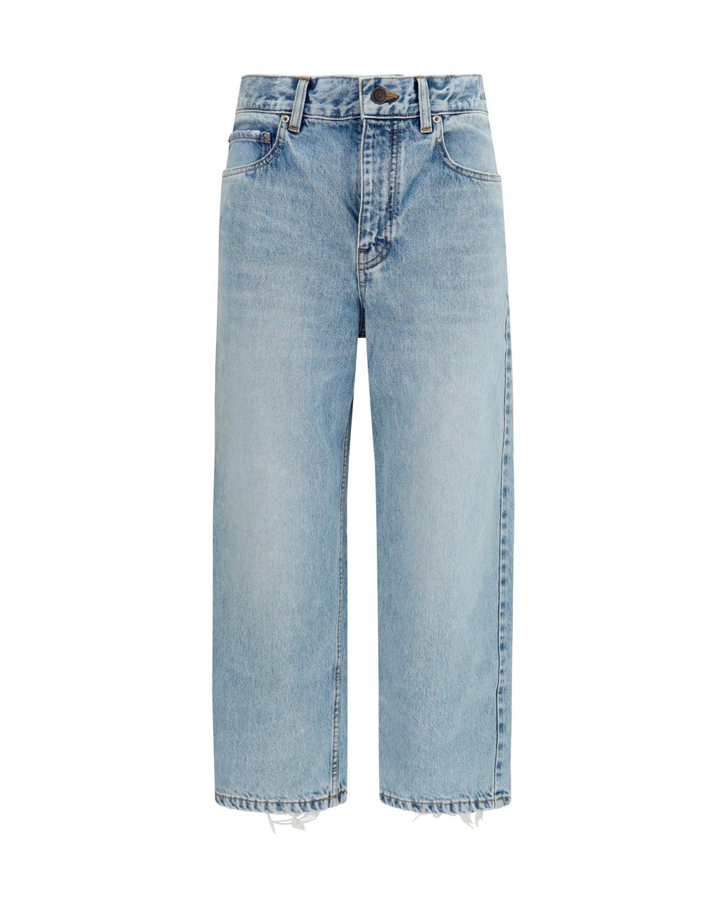 Balenciaga Blue Jackie Capri Pants Cotton Jean