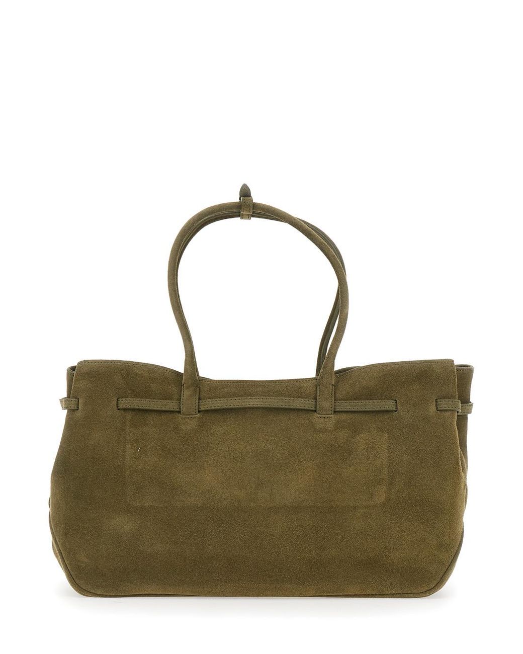 MARGE SHERWOOD Green Shoulder Bag Grandma Used Large Cow Leather