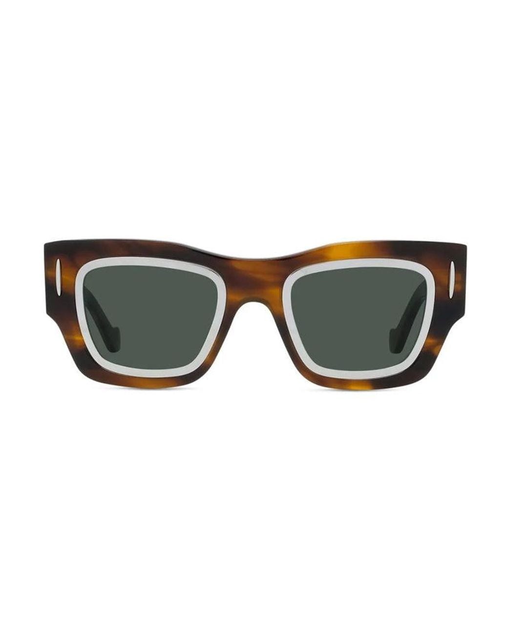 Loewe Brown Sunglasses Square Full Rim, Havana Frame And Lens Lw40168I52N