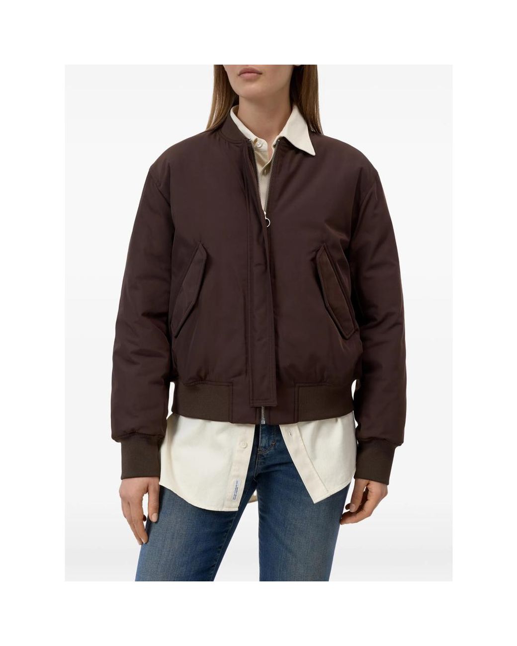 Closed Brown Bomber Jacket