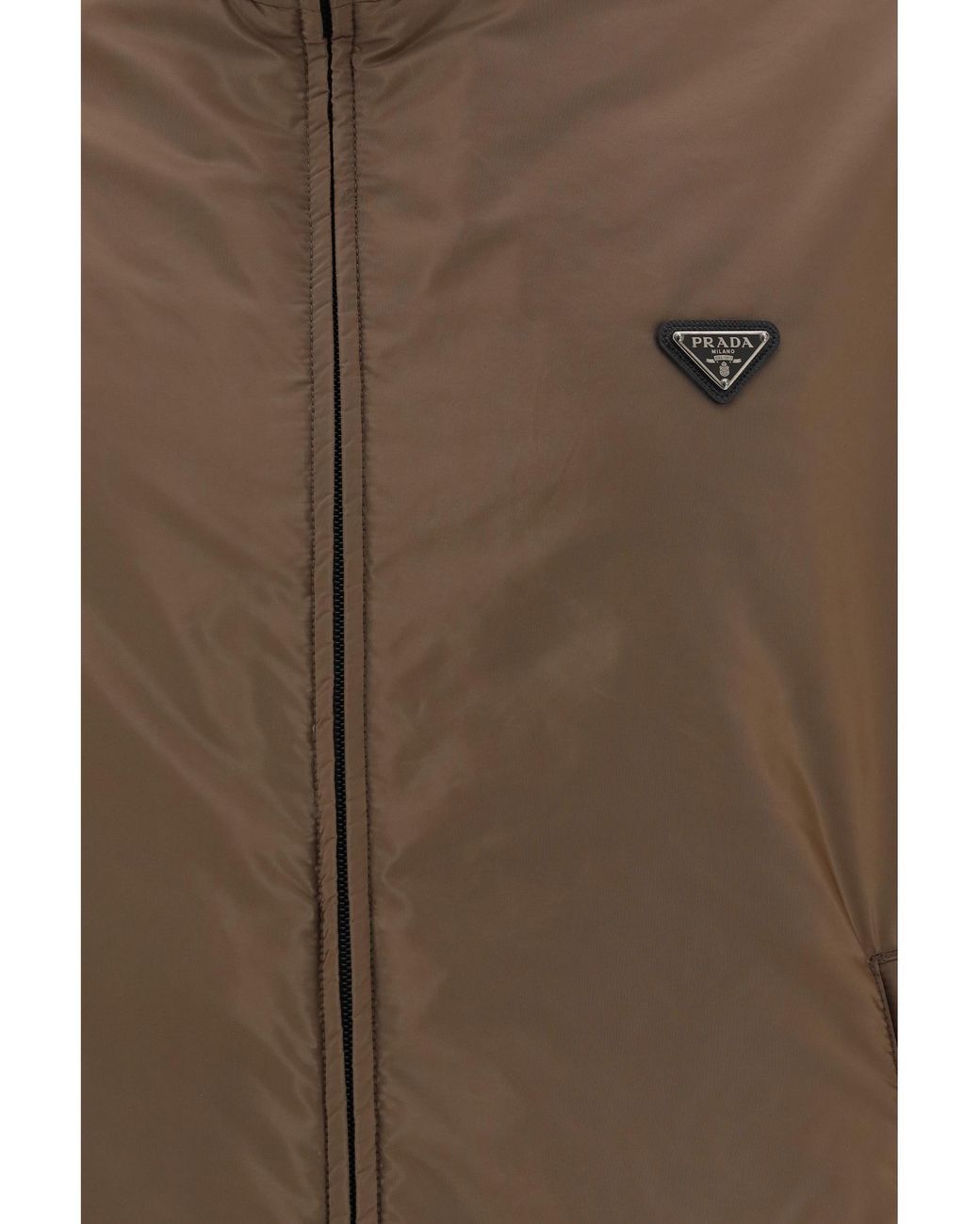 Prada Black Down Jacket Re-Nylon Bark- Recycled Polyamide Padded for men