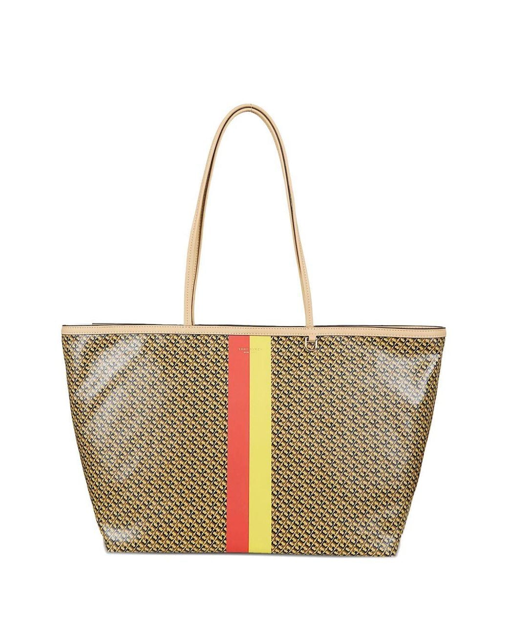 Tory Burch Natural The Racer Tote Bag