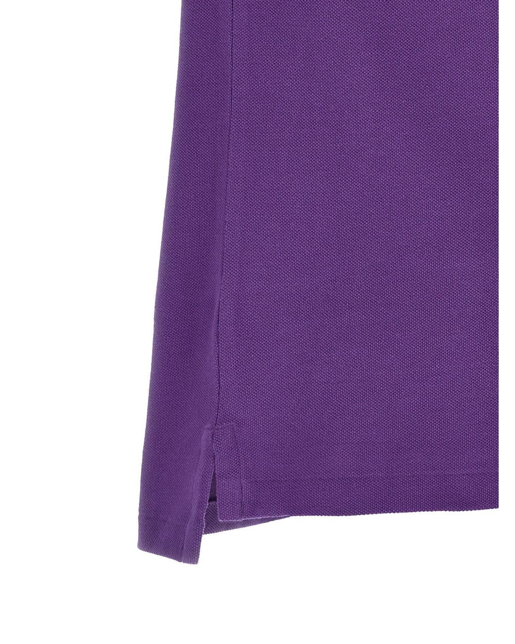 Polo Ralph Lauren Purple Logo-Embroidered Piqué Cotton Polo for men