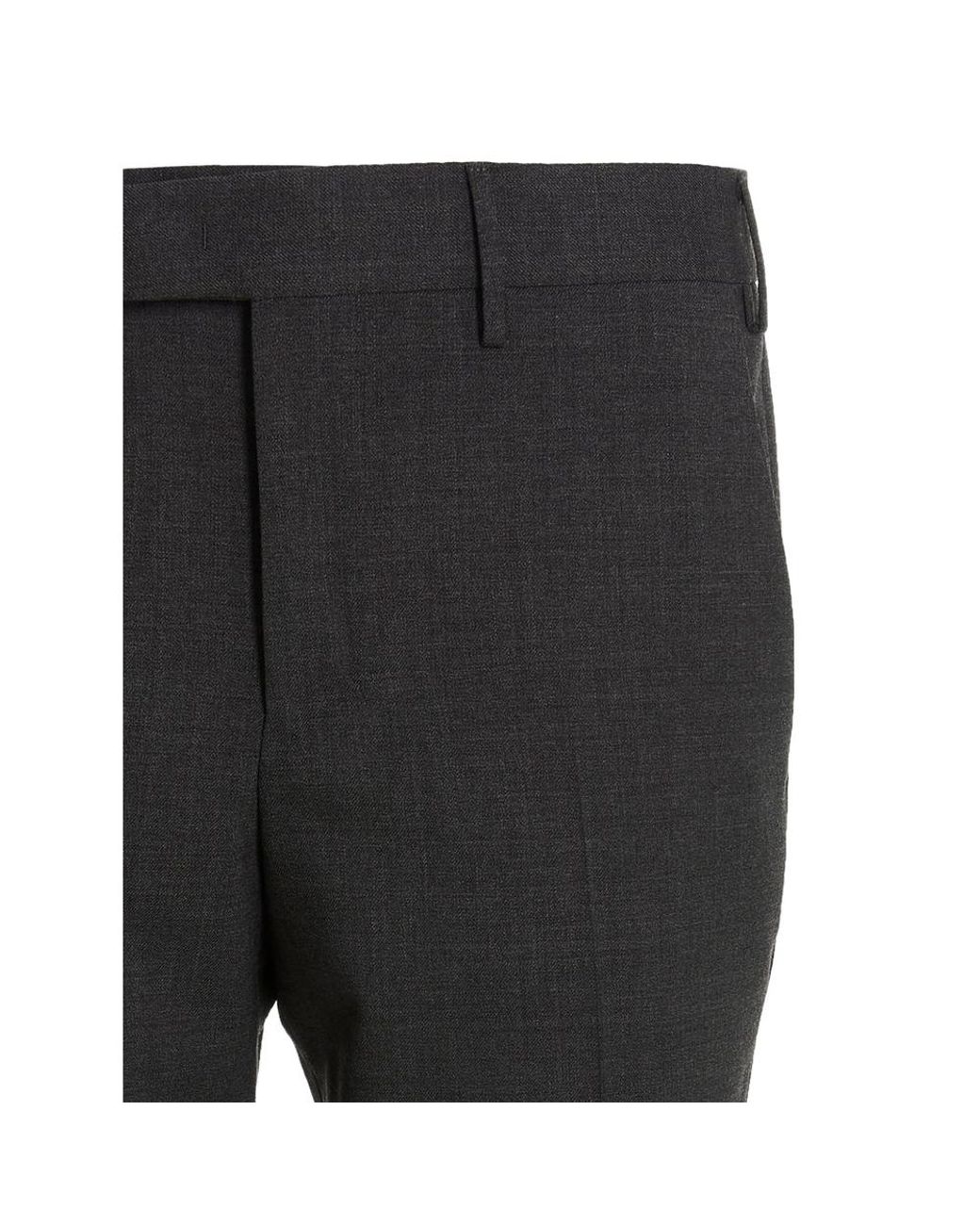 PT Torino Gray Master Pressed-Crease Trousers for men