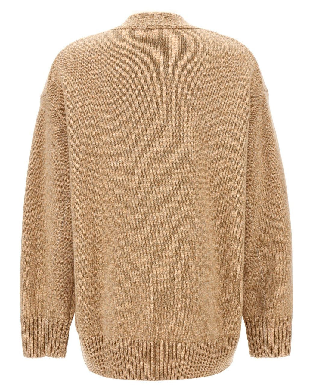 Rabanne Natural Logo Button Cardigan