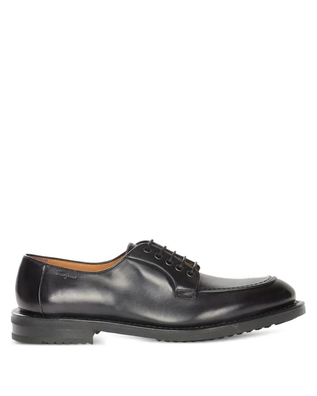 Ferragamo Gray Ferragamo Lace-Up Derby Shoes for men