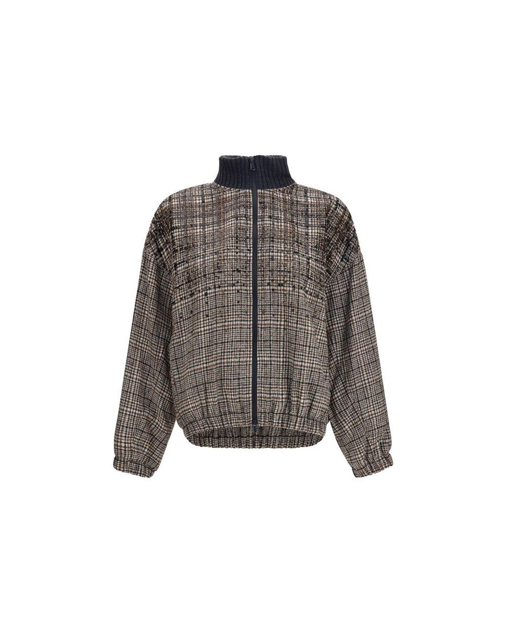 Brunello Cucinelli Gray Beige Polyamide Full