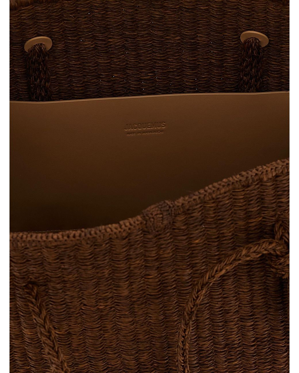Jacquemus Brown Raffia Tote Bag