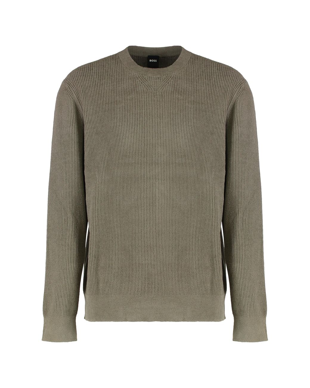 Boss Green Sweater With Velvet Ribbing Viscose Sweatshirts for men