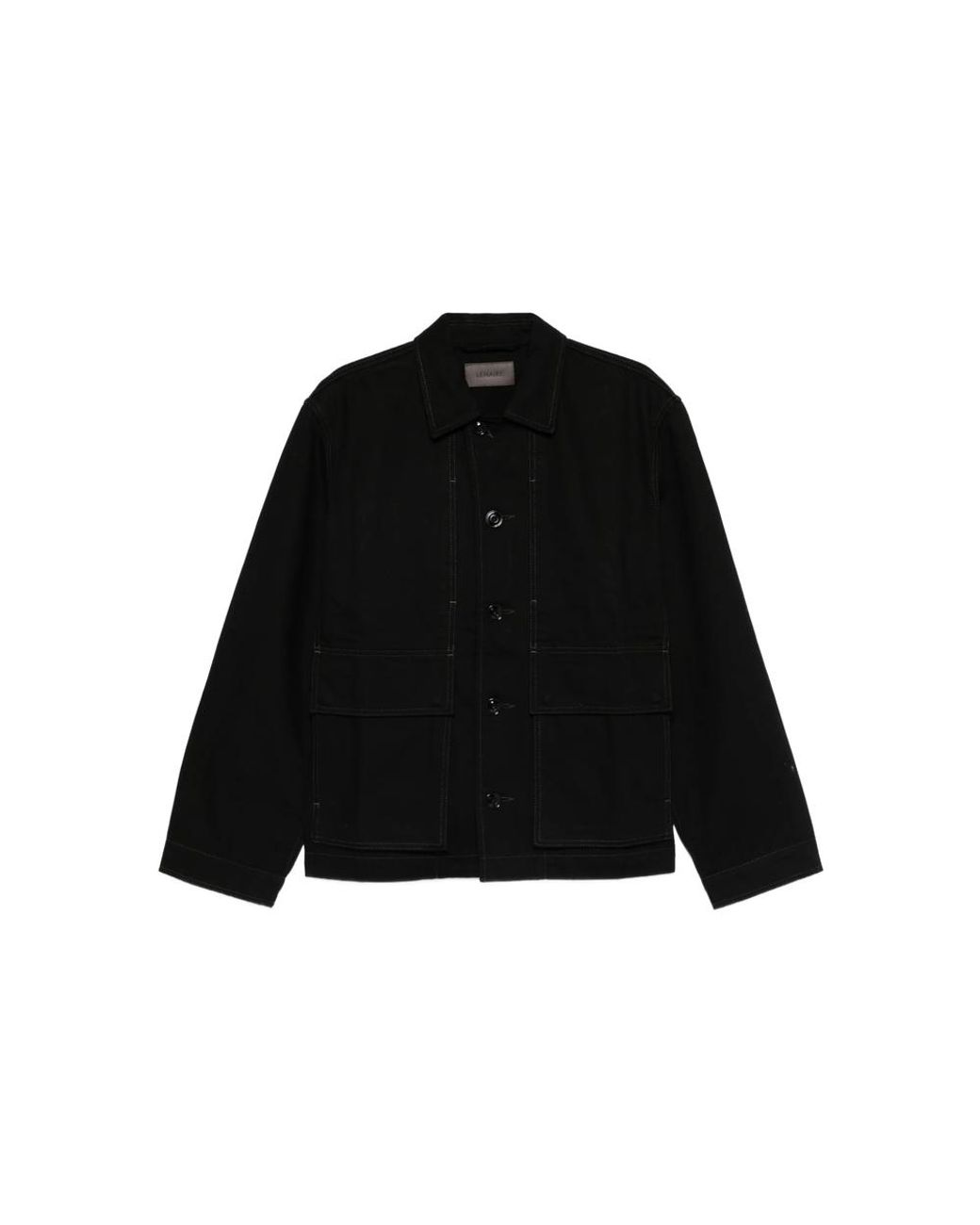 Lemaire Black Shirt Jacket for men