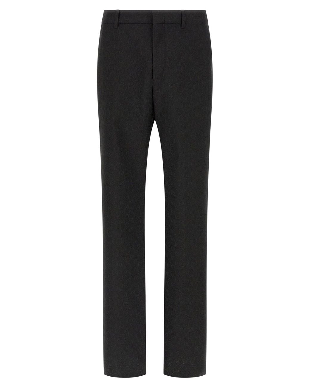 Gucci Black Gg Wool Blend Formal Trousers for men