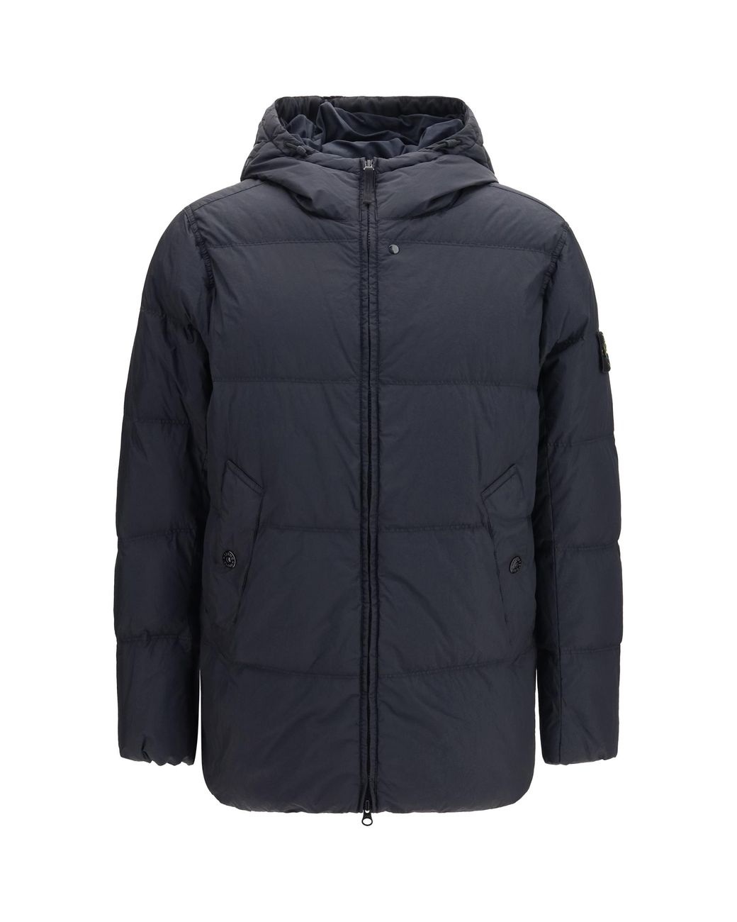 Stone Island Blue Crinkle Reps Ny Down Jacket for men