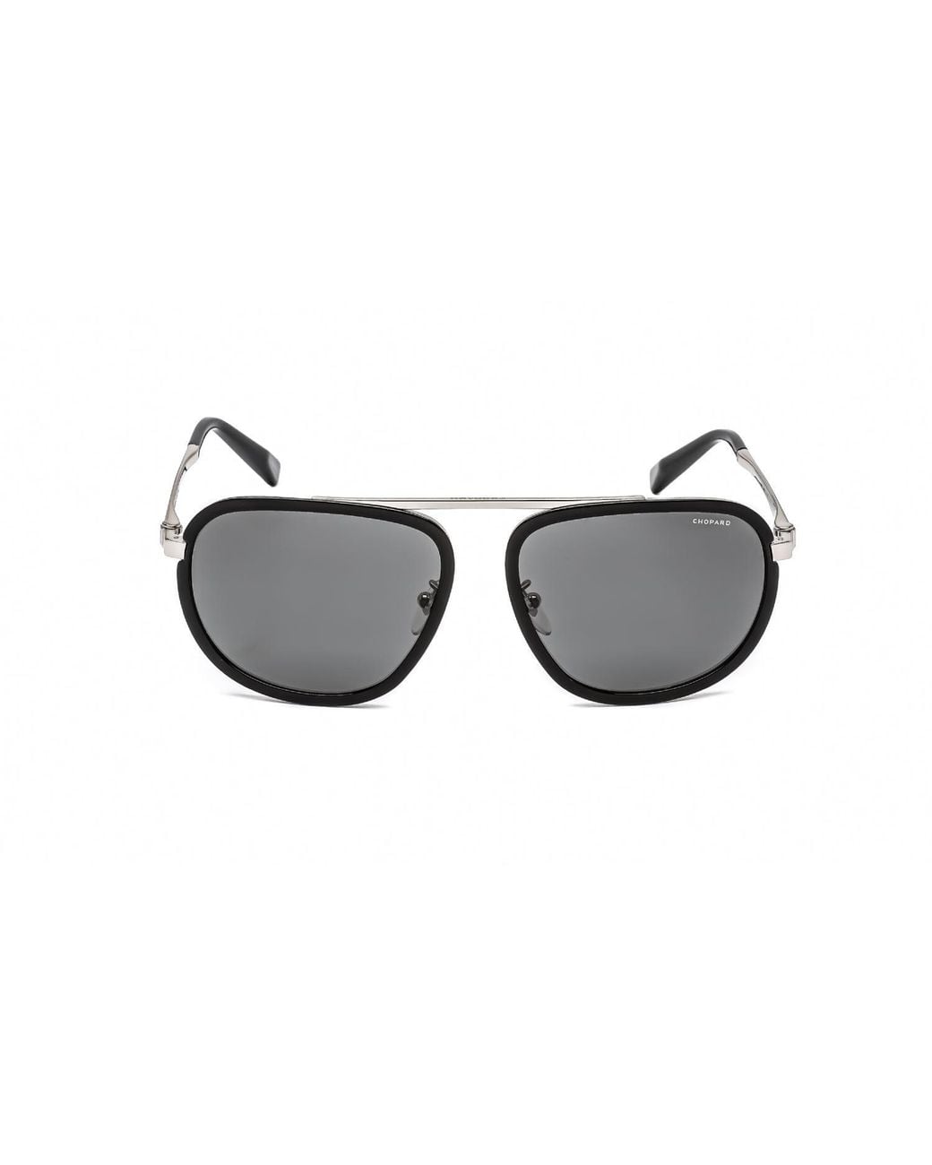 Chopard Black Chopard Schc31 Aviator Metal Sunglasses