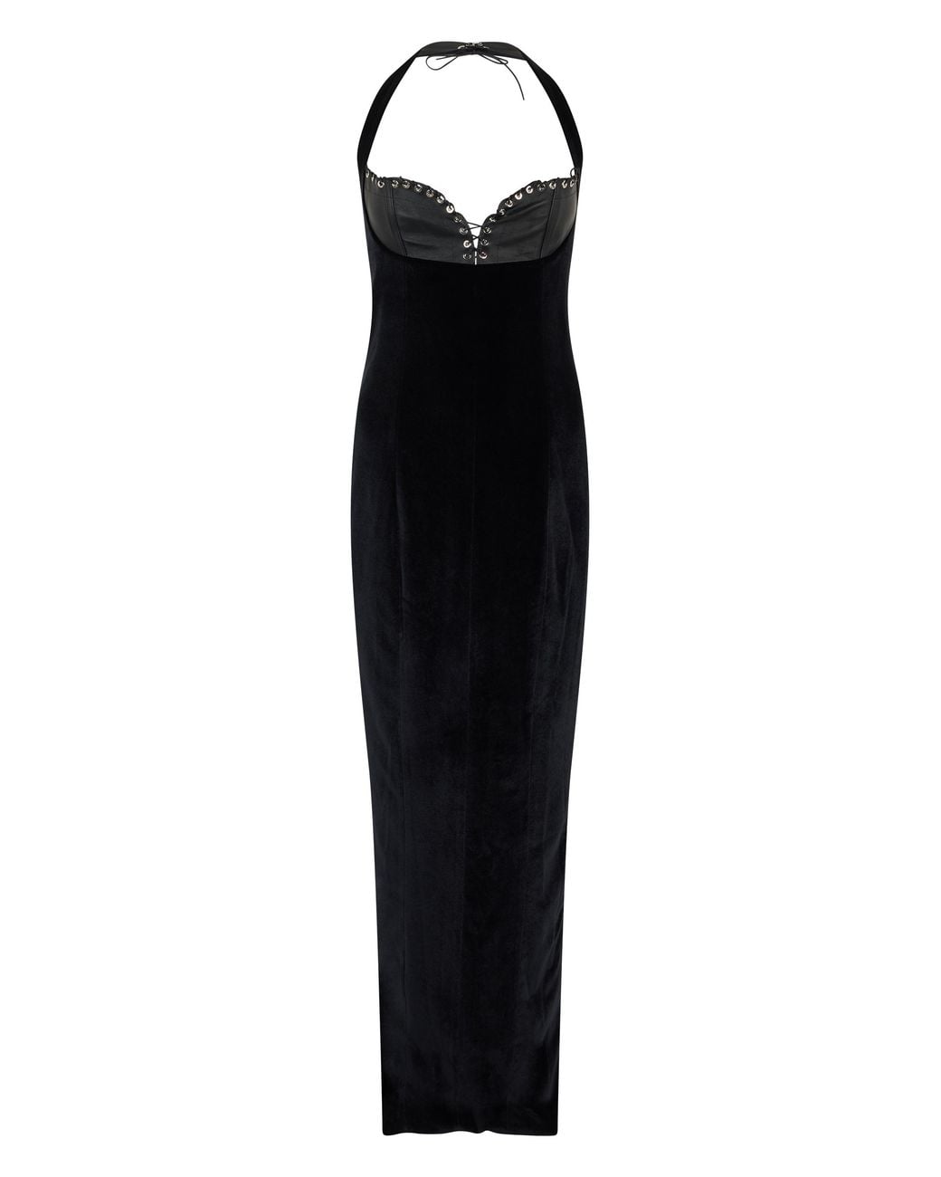 Ludovic de Saint Sernin Black Long Dress Grace Polyester