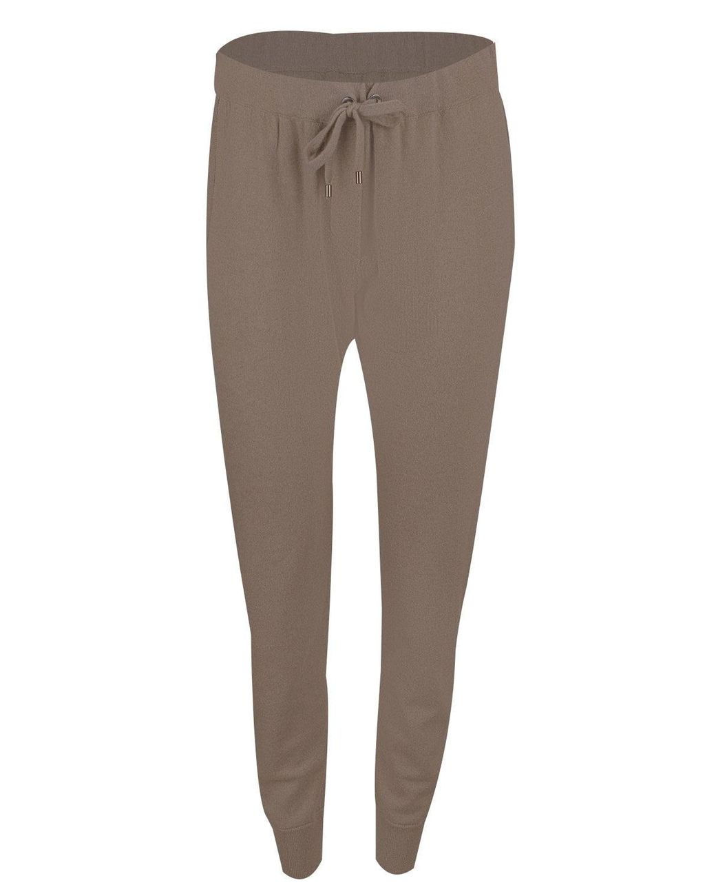 Brunello Cucinelli Brown Taupe Wool Jogger Trousers
