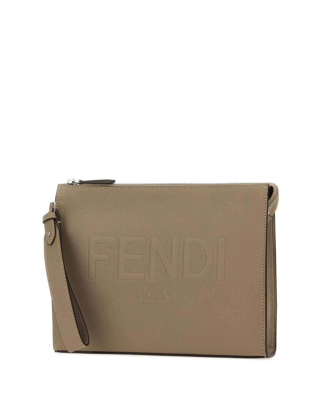 Dove grey shop clutch bag