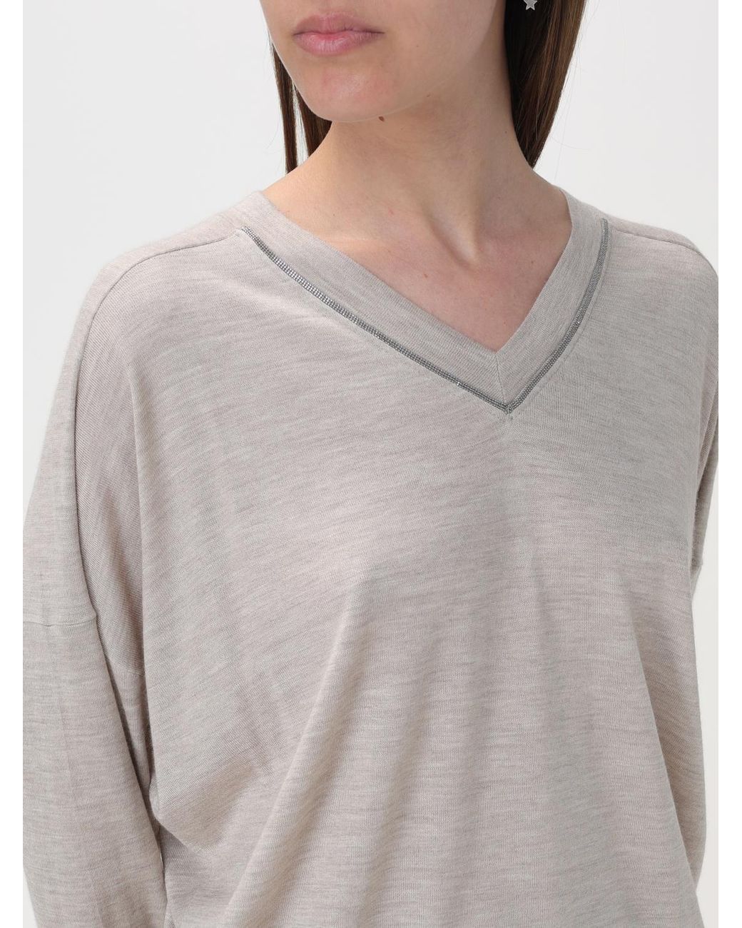 Brunello Cucinelli Gray Light Wool Silk Shirt