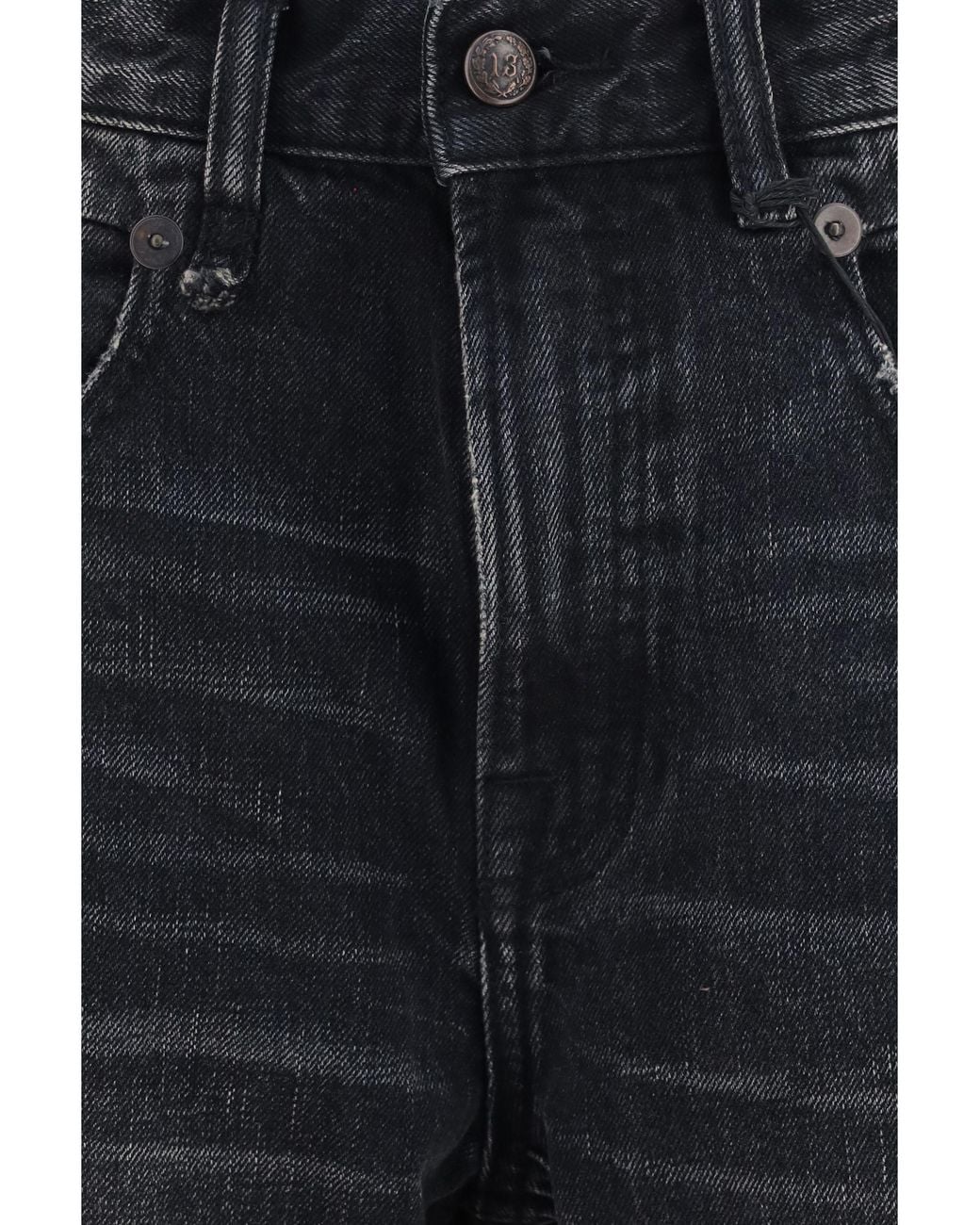 R13 Black Boyfriend Jeans Cotton