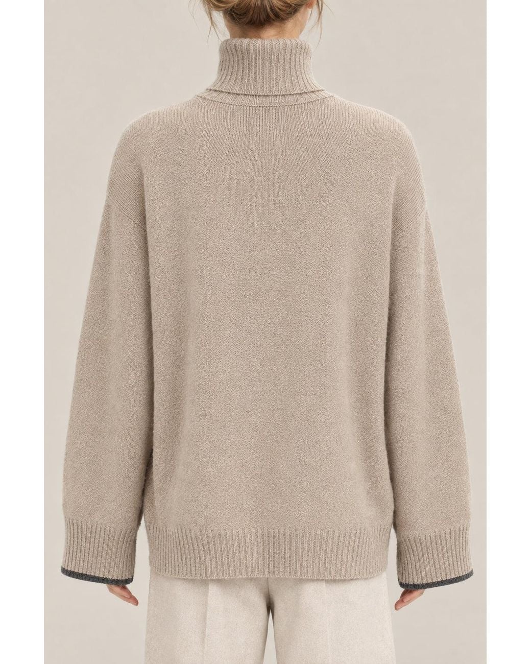 Brunello Cucinelli Natural Wool Oversized Sweater Clothing