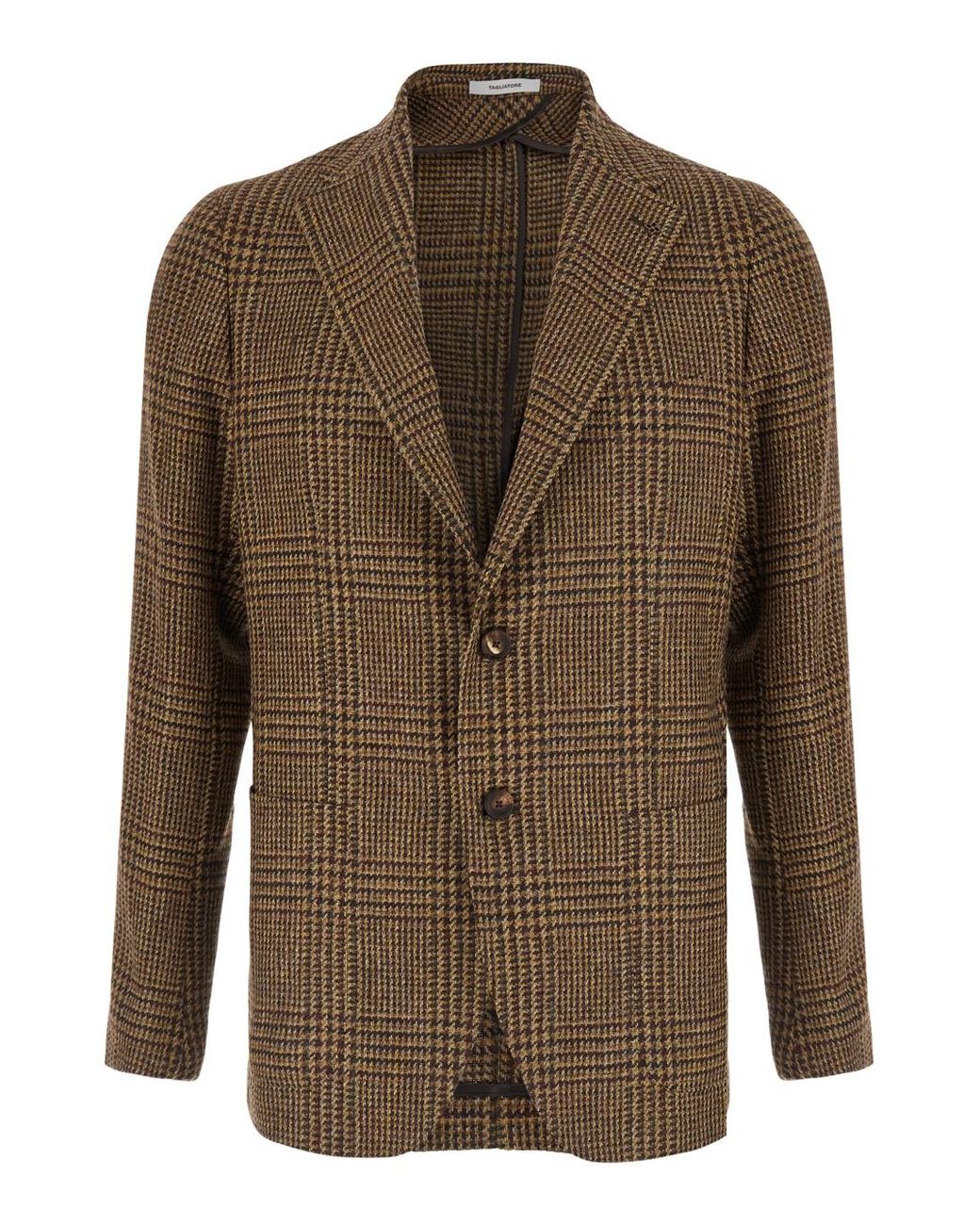 Tagliatore Brown Single-Breasted Jacket Montecarlo Blazers for men