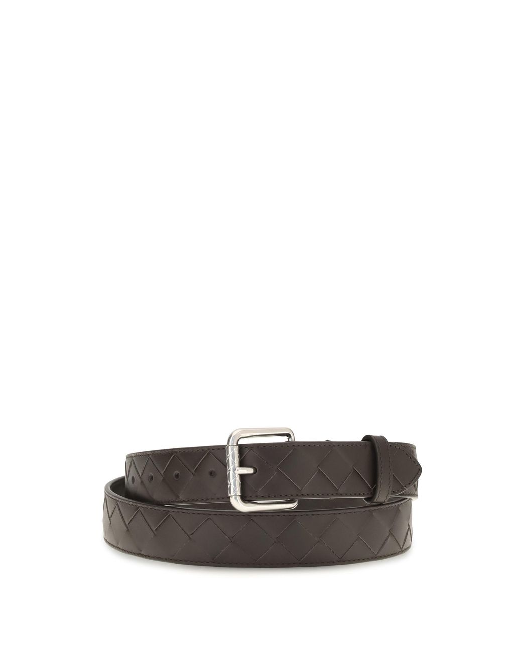 Bottega Veneta White Belt Intrecciato Fondant- Calf Leather for men
