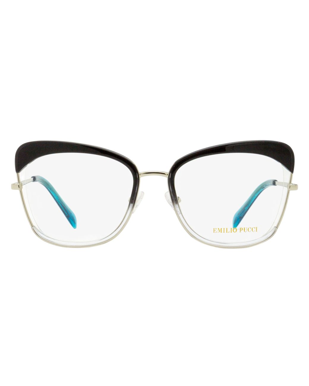 Emilio Pucci Black Pucci Floating Butterfly Eyeglasses Ep5090 020 Palladium-- 52Mm Metal/Plastic (Acetate)