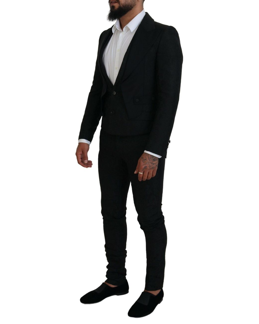 Dolce & Gabbana Black Polyester 2 Piece Martini Suit for men