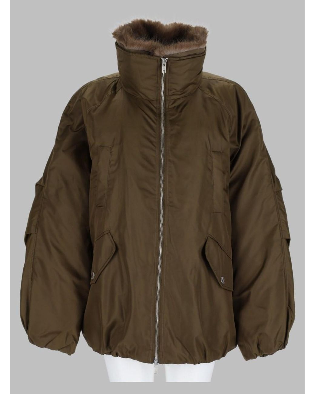Stand Studio Green Jacket Thilda Nylon
