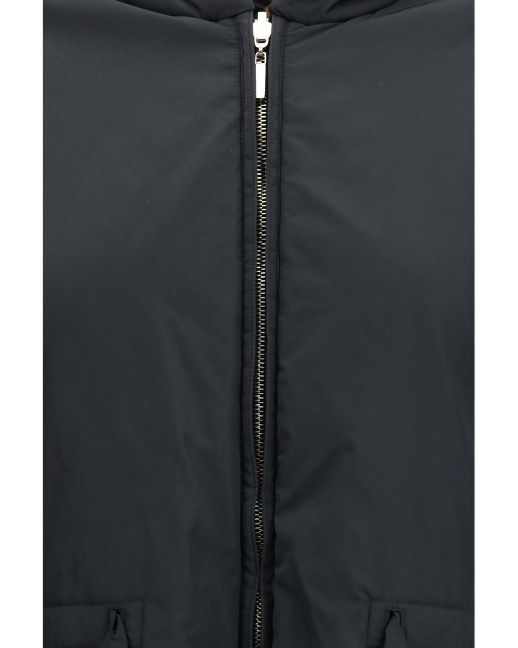 Max Mara Blue Reversible Padded Parka Outer: Polyester Puffer Jackets