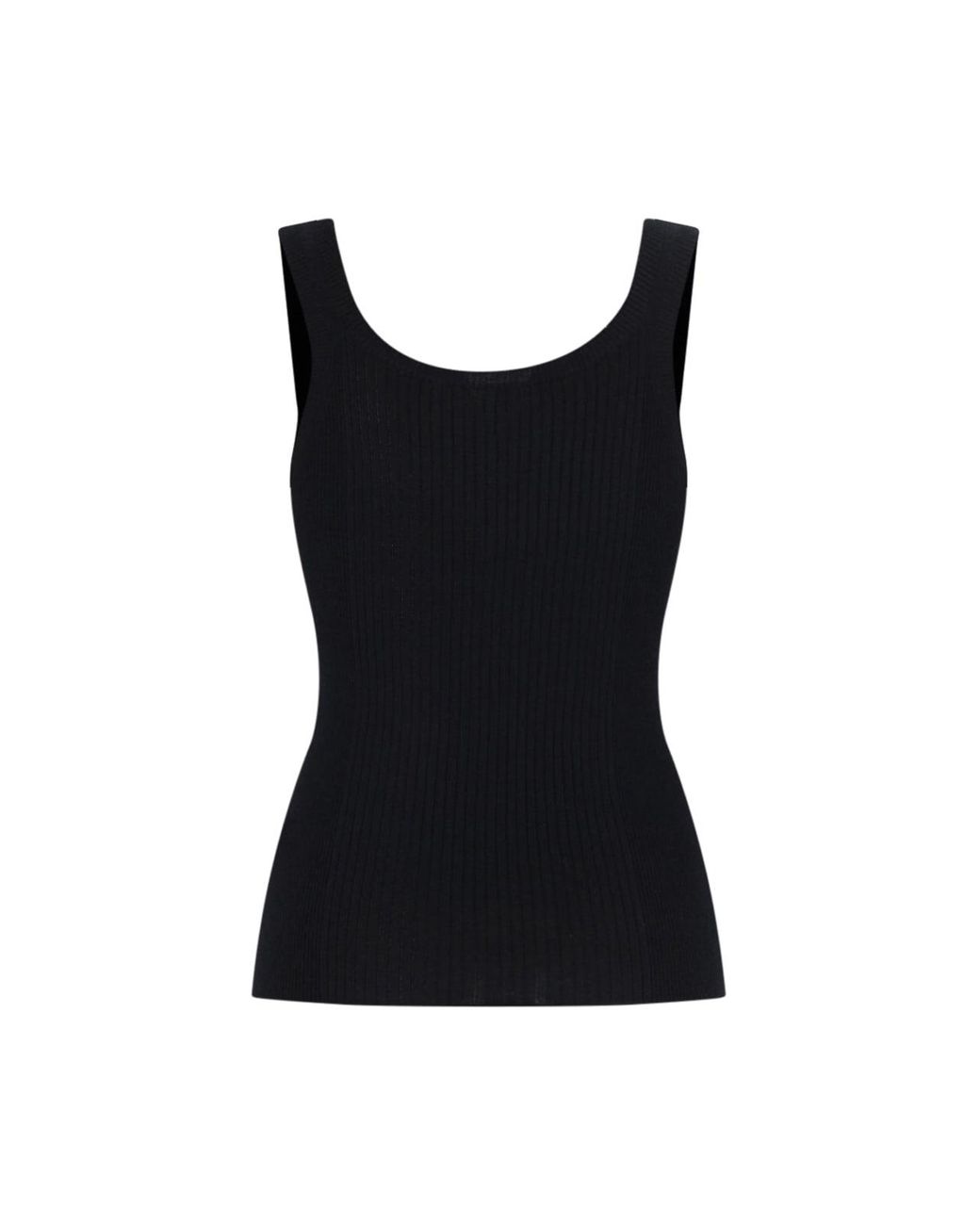 6397 Black Knitted Tank Top