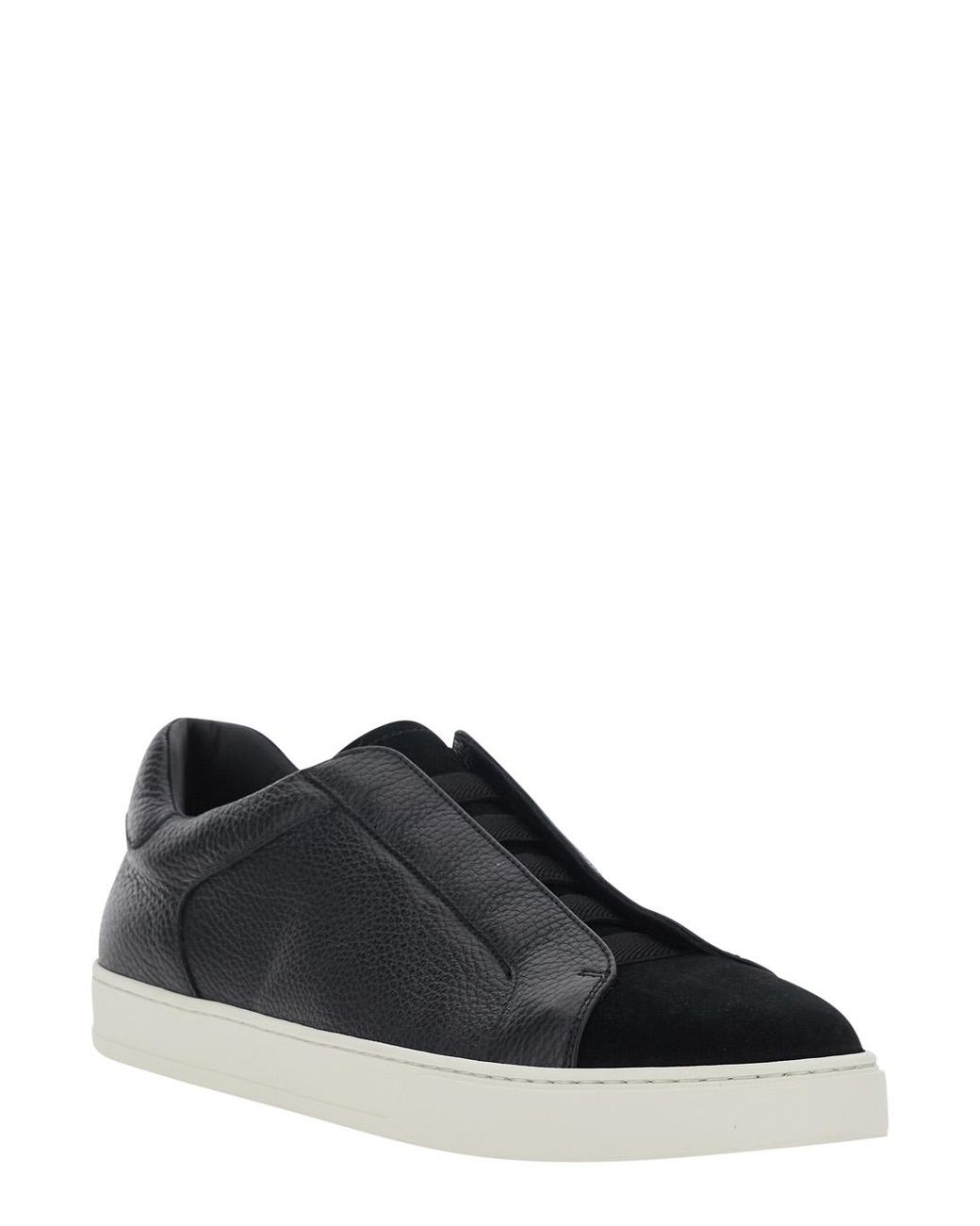 Doucal's Black Sneakers Spencer Calfskin Trainers for men