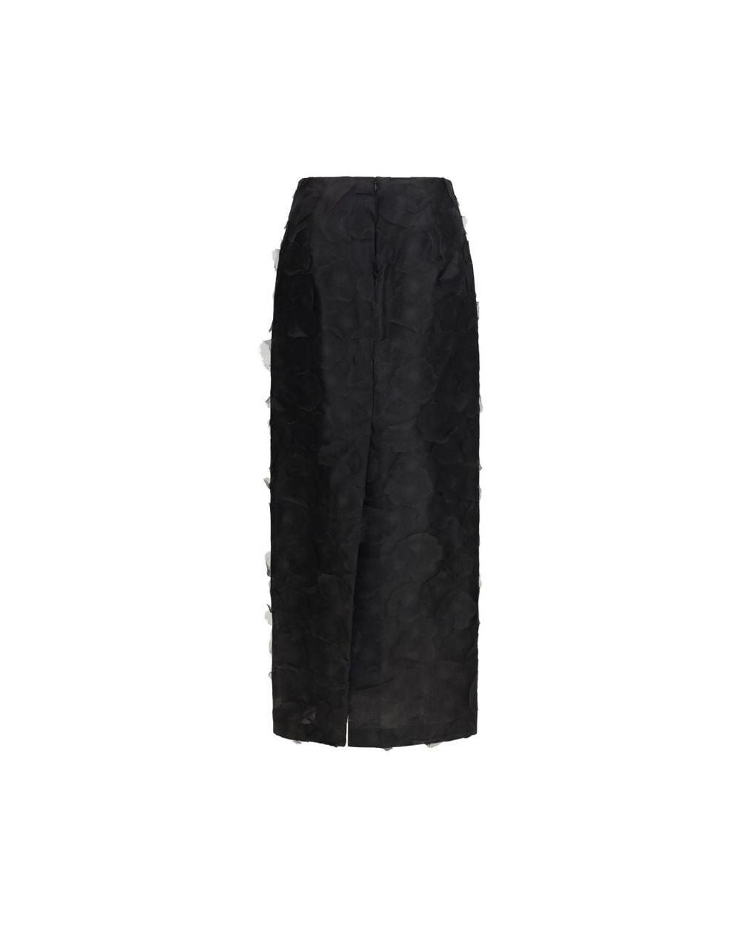 Max Mara Black Silk Long Skirt