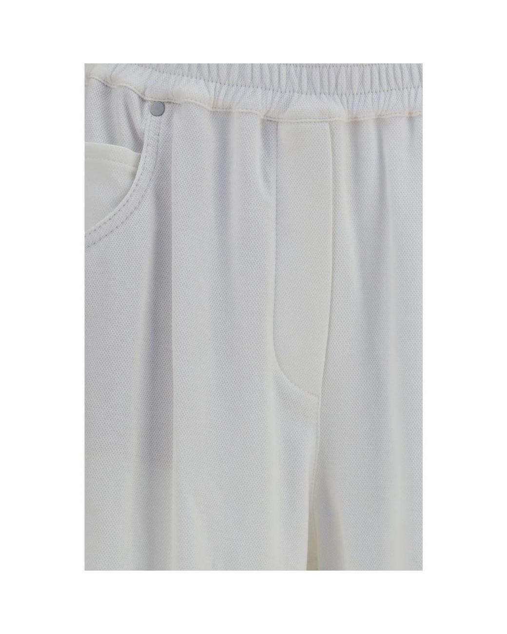 Brunello Cucinelli Gray White Cotton Bermuda Shorts