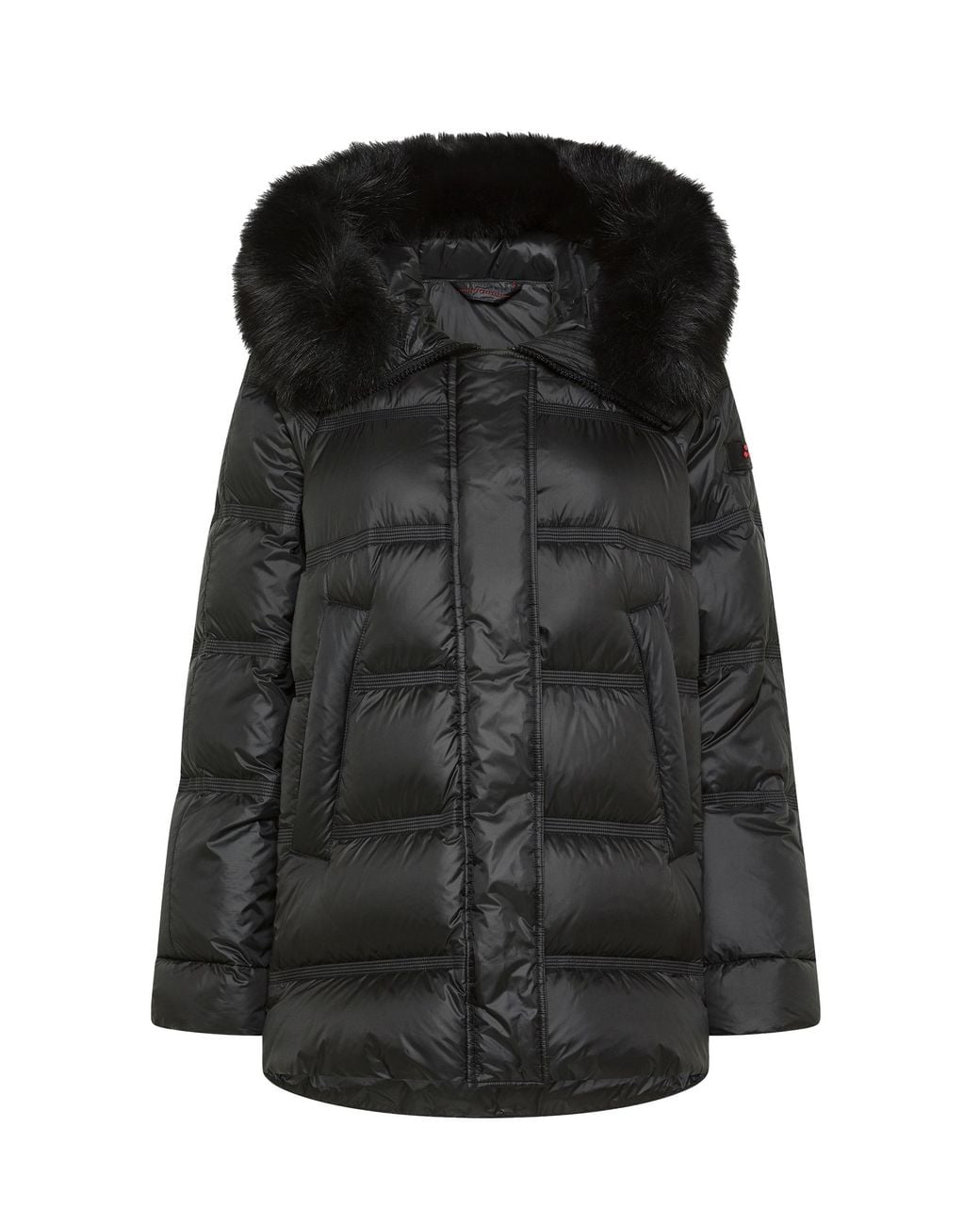 Peuterey Black Piumino Takan Mqn 04 Fur Nero