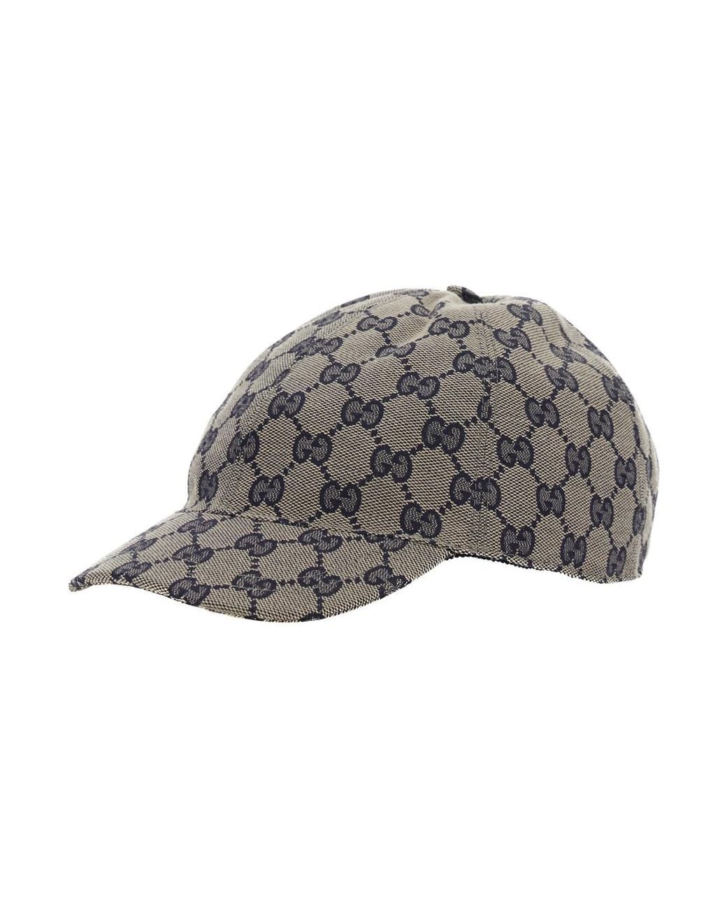 Gucci Gray Boys' Motif Cotton Canvas Cap for men