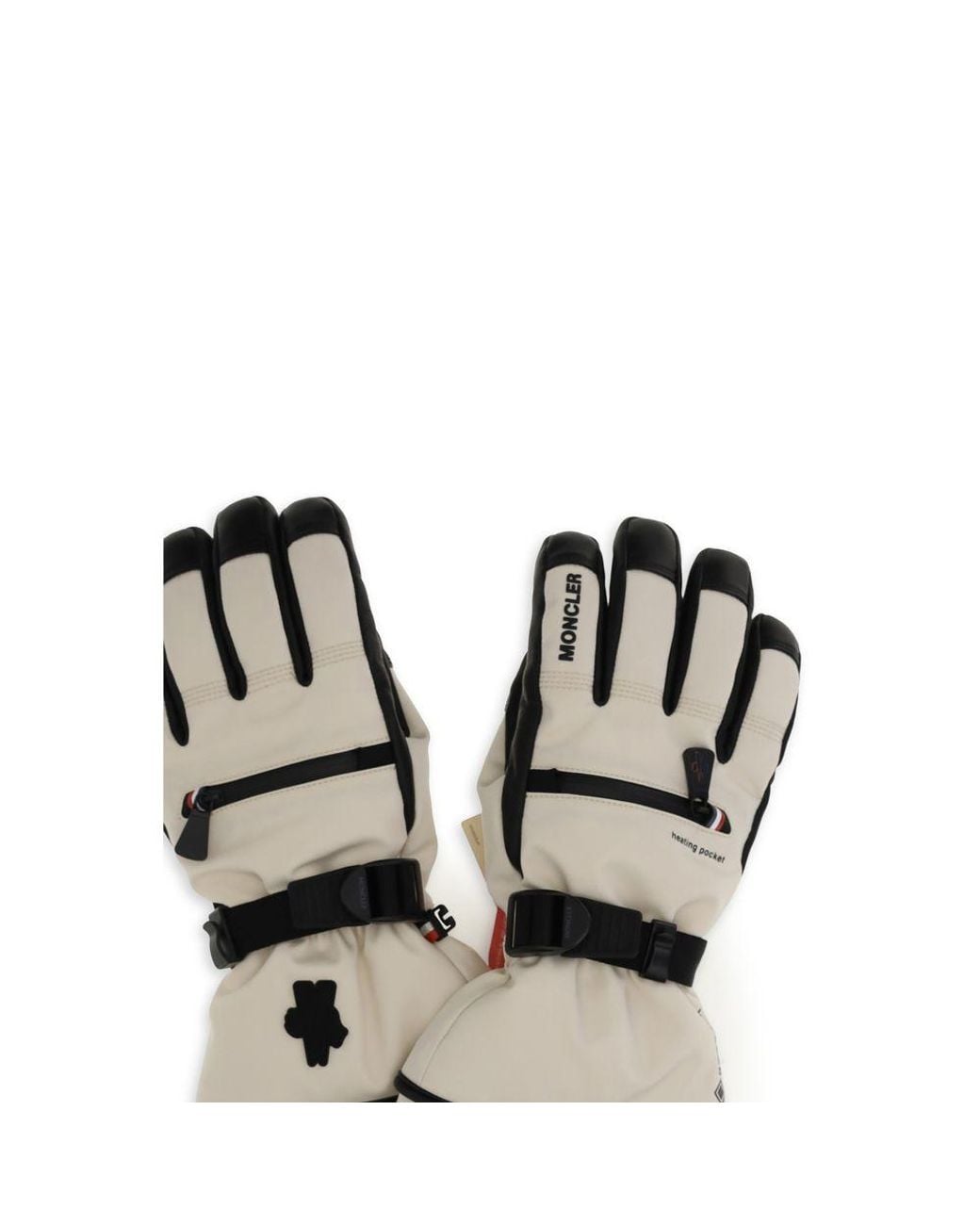 Moncler Black Beige Polyamide Gloves