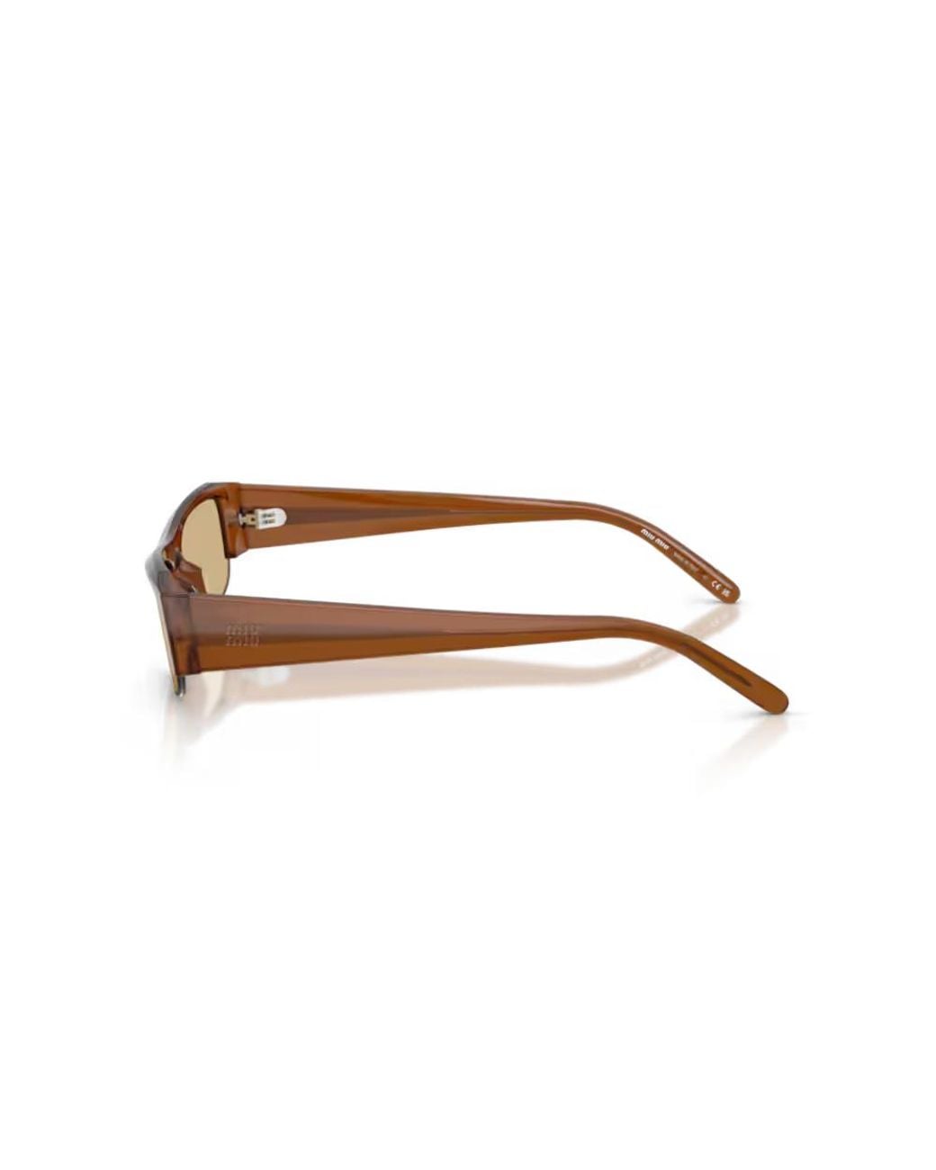 Miu Miu Black Miu Miu Eyewear Mub07S Sunglasses — Amber