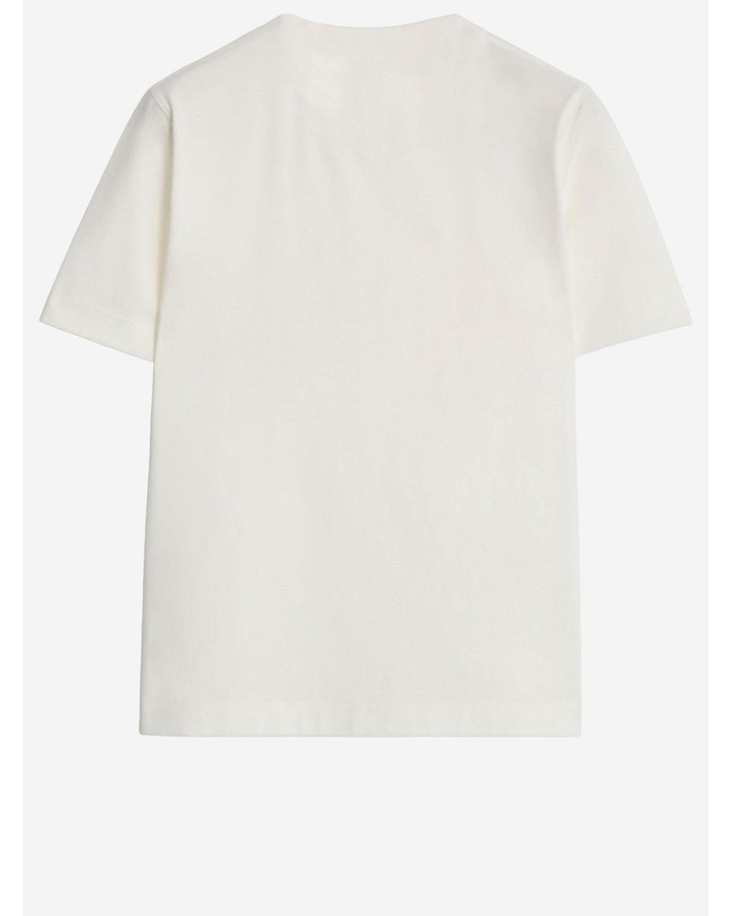 Burberry Natural Cotton T-Shirt With Logo