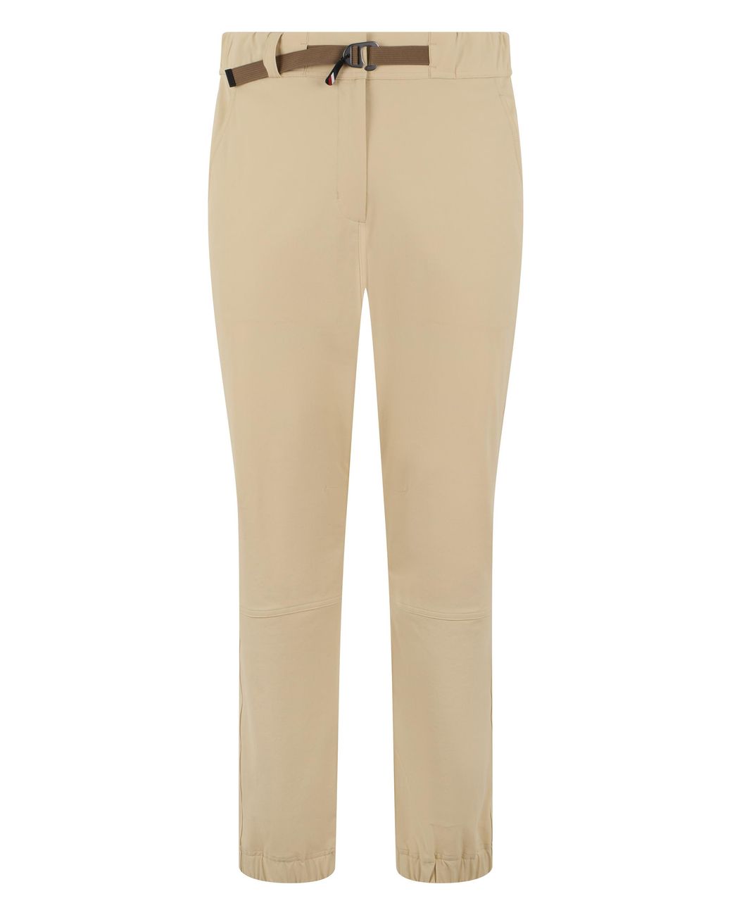 Moncler Natural Straight Trousers With Contrasting Belt Polyamide