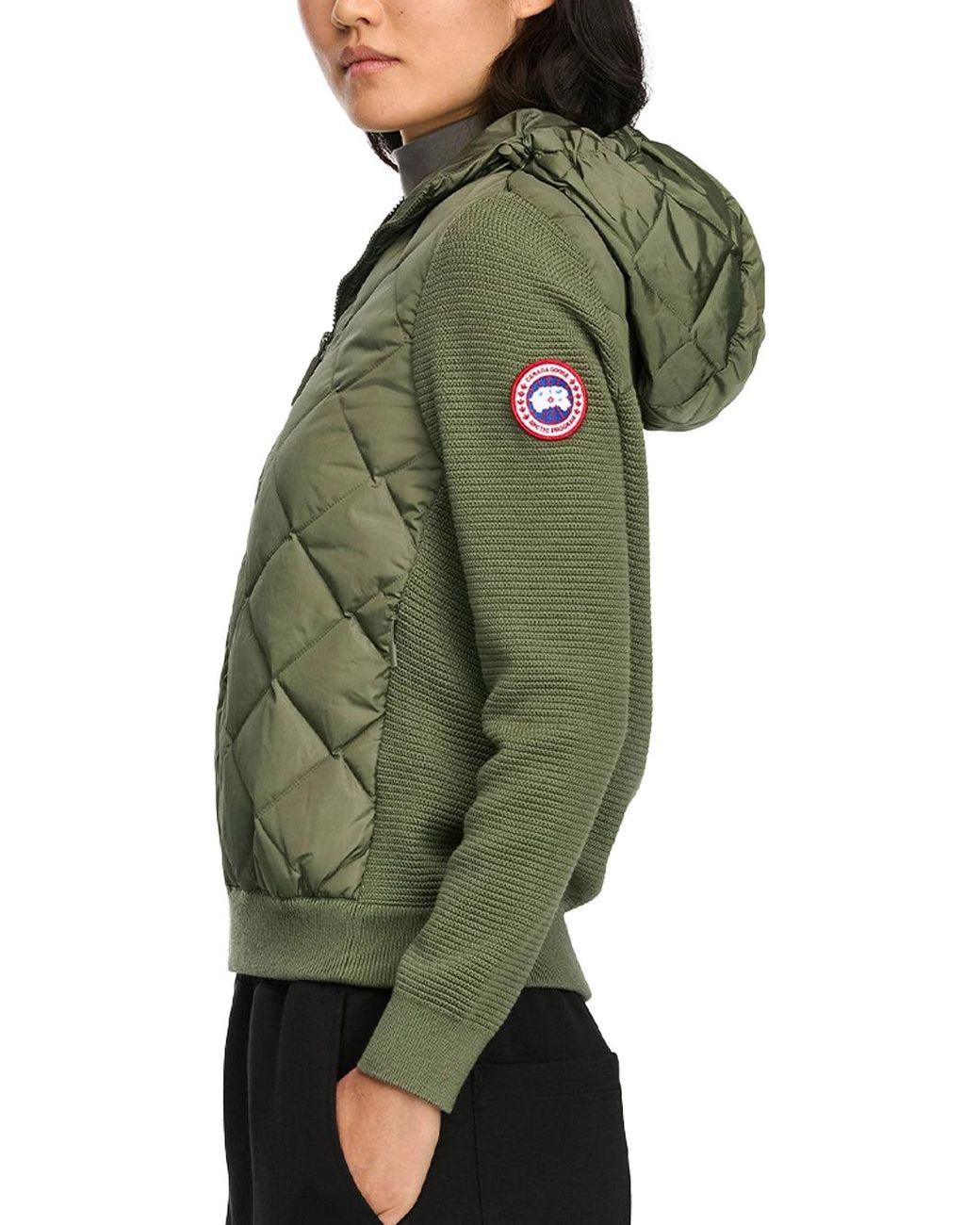 Canada Goose Green Hybridge Knit Hoodie Vireo Jacket