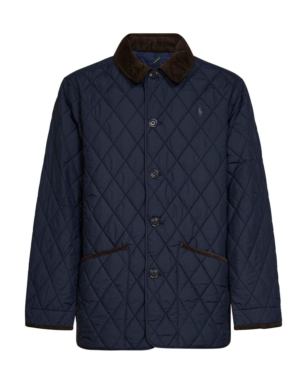 Polo Ralph Lauren Blue Quilted Nylon Barn Jacket for men