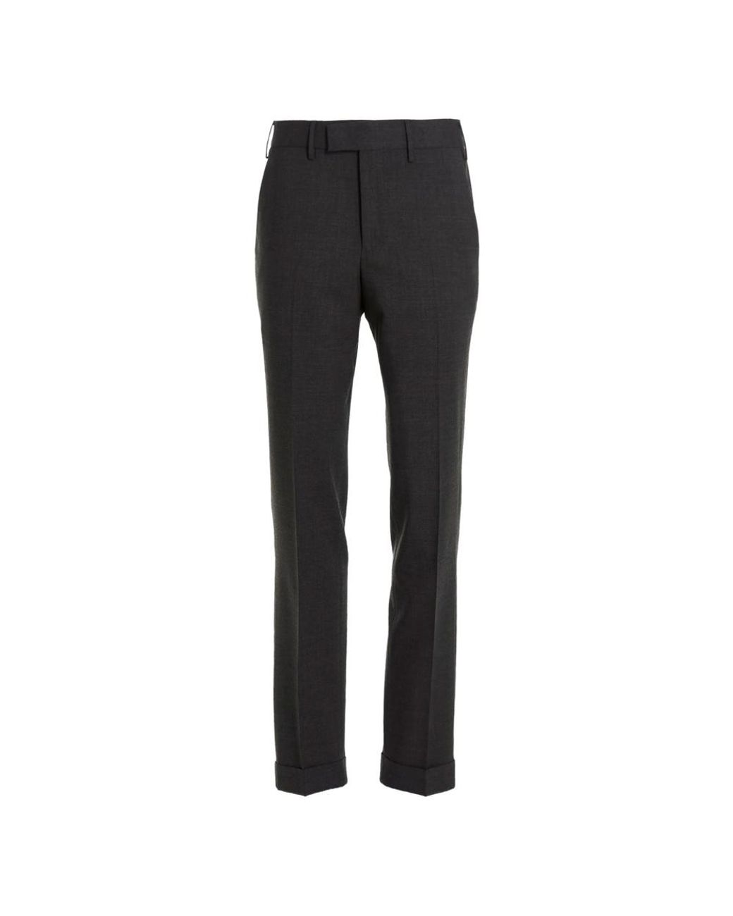 PT Torino Gray Master Pressed-Crease Trousers for men