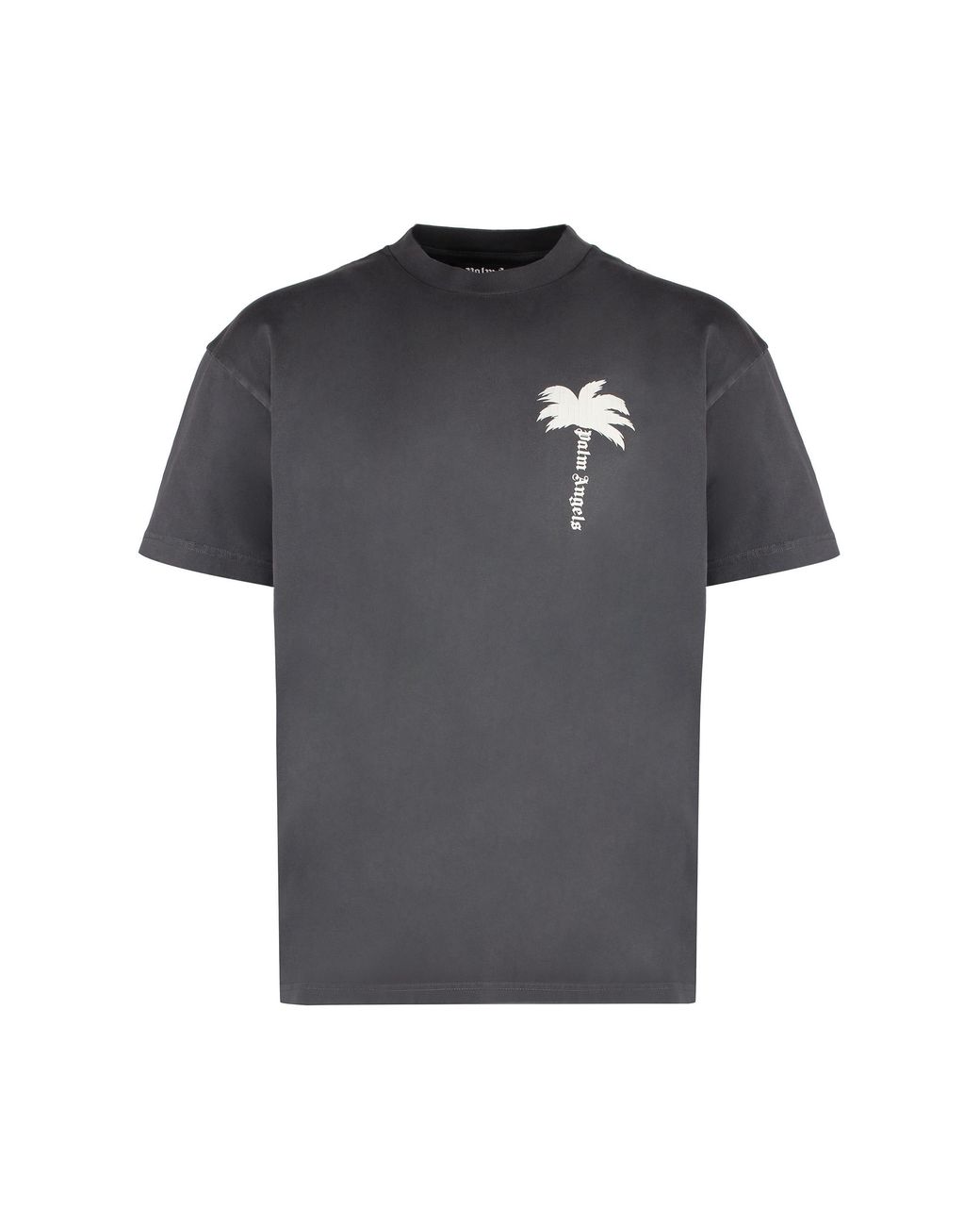 Palm Angels Black Cotton Crew-Neck T-Shirt T-Shirts for men