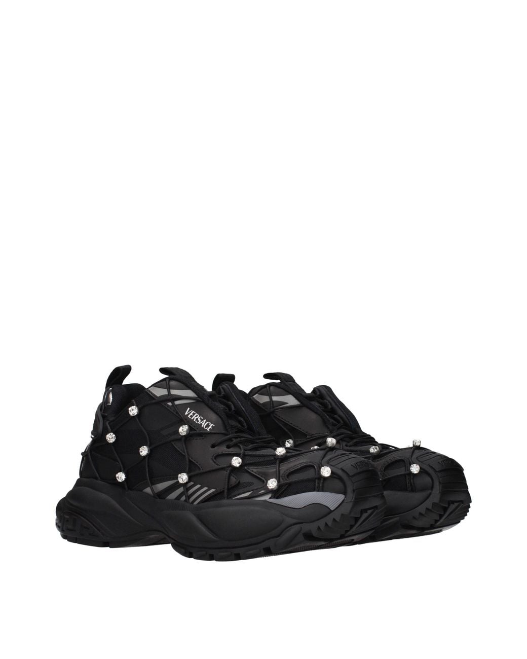 Versace Black Sneakers Fabric