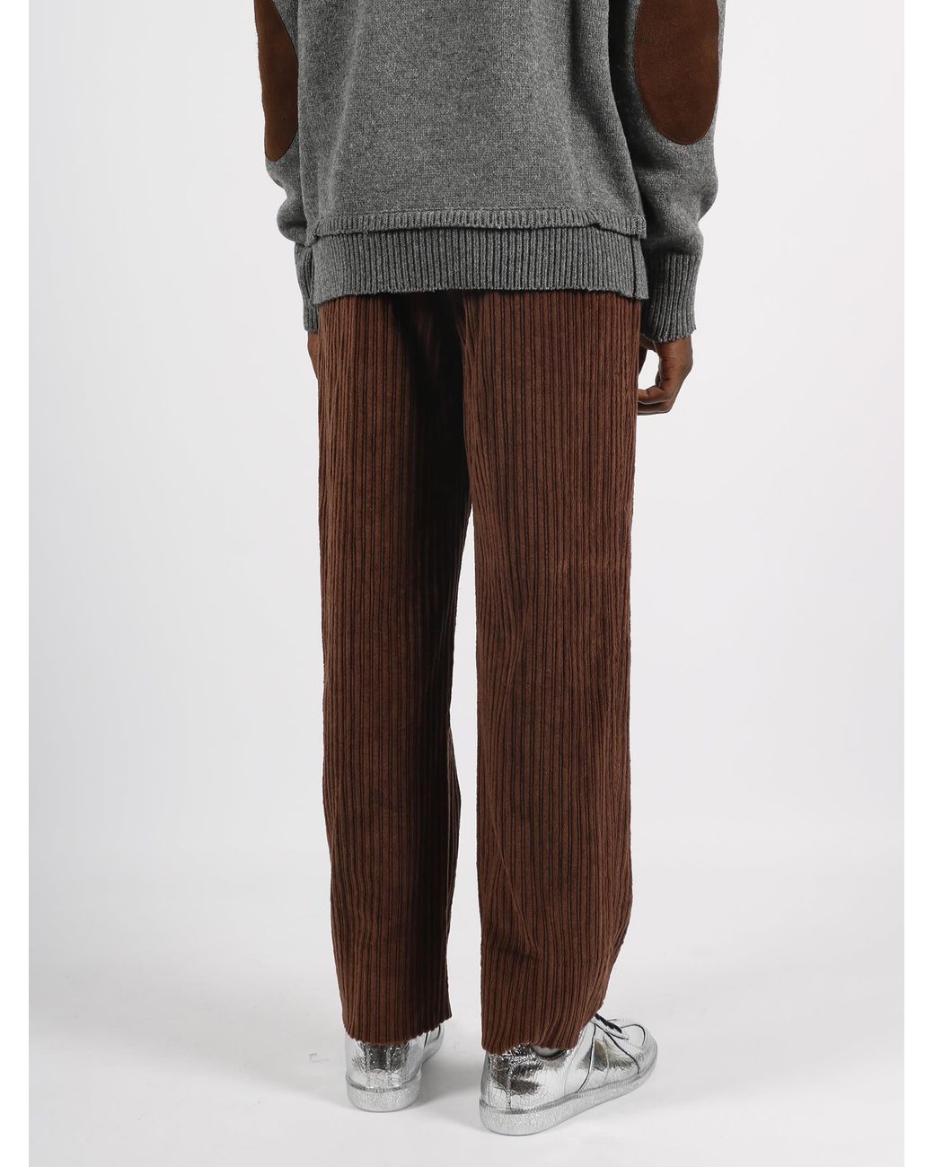 Maison Margiela Corduroy Cropped Trousers in Brown for Men | Lyst