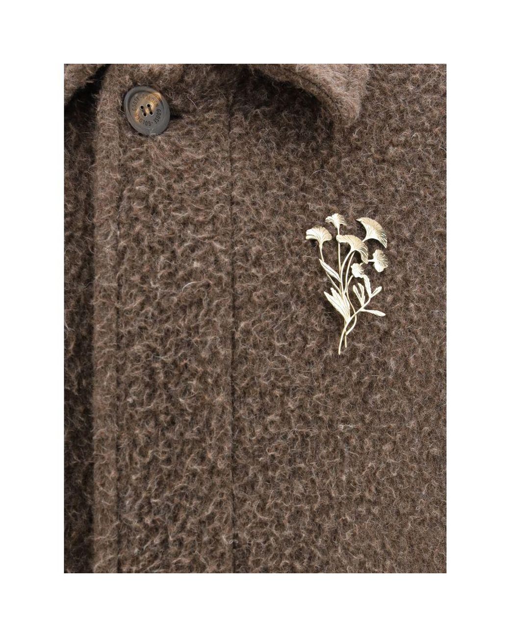 Golden Goose Deluxe Brand Brown Journey Single-Breasted Coat for men