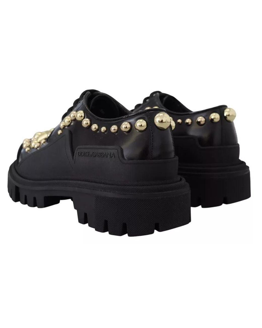 Dolce & Gabbana Black Studded Oxfords